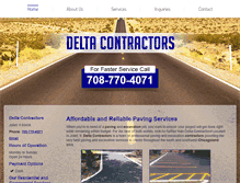 Tablet Screenshot of deltacontractors.net